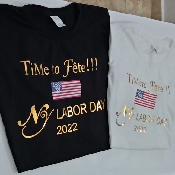 USA - NY Labor Day White T-Shirt American Flag Patriotic T-shirt - Picture 1 of 1
